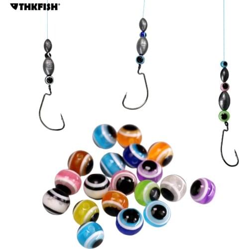 200pcs/set 6mm 8mm 10mm Fishing Beads, Fish Eye Carolina Rigs Taxes Rigs DIY Kit Bass Fishing Lure Tackle