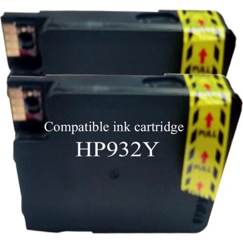2x Yellow Compatible Ink Cartridges for HP 933XL 933XL Officejet 6100 6600 6700 7110 7610 7612 With Chip