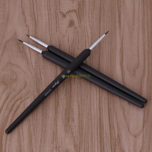 3Pcs Nail Art Pen Dotting Painting Drawing Gel Liner Polish Brush Tool Durable Drop Shipping Support