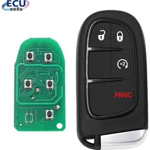 4 button Smart Remote Key Fob for Jeep Cherokee RAM 433MHz 7953M 4A Chip GQ4-54T