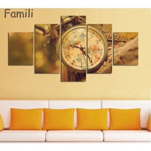 5pcs Painting By Numbers Home Decoracion Painting Modern Picture For Living Room Decorative Print On Canvas Art Wall Pocket Watc