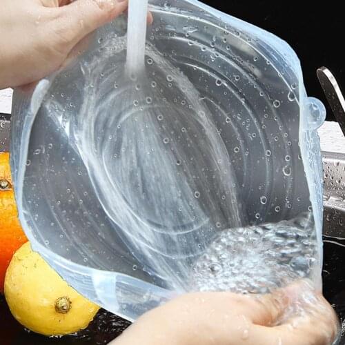 6/12pcs Silicone Stretch Lids Universal Lid Silicone Food Pan Cover Bowl Pot Lid Cooking Silicone Cover Microwave Cover Fre T7T3