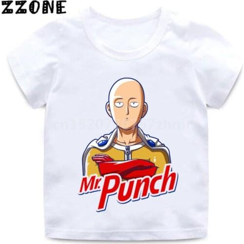 Boys/Girls One Punch Man Hero Saitama Oppai Japanese Anime Print T shirt Kids Cartoon Funny Clothes Baby T-shirt