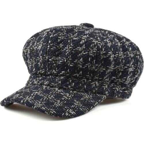 H7503 Spring Autumn Beret Hat Female Korean Tweed Berets Cap Women British Vintage Painter Hats Winter Outdoor Warm Fashion Caps