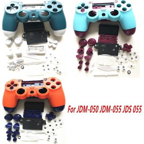 Game Controller Full Housing Case Shell Buttons Replacement Set For PS4 Pro JDS 055 JDM-050 JDM-055 Mod Kit DIY Repair Cover