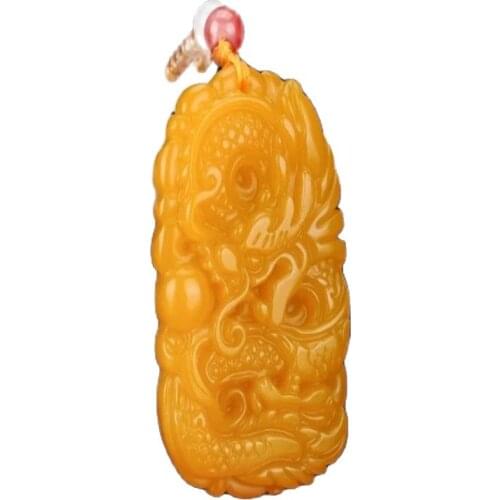 Chinese jade carving jade pendant Ornament the dragon Jade Pei