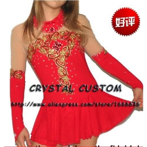 Hot Sales Girls Figure Skating Dresses Beautiful New Brand Ice Figure Skating Dress For Competition DR2777