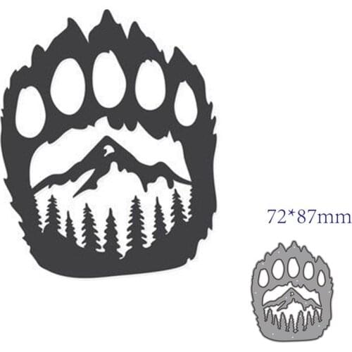 Metal cutting dies cut die mold Animal paw decoration Scrapbook paper craft knife mould blade punch stencils dies