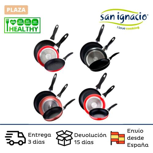 SAN IGNACIO / RENBERG non-stick aluminum pressed pans set (16/20/24cm) even suitable for induction