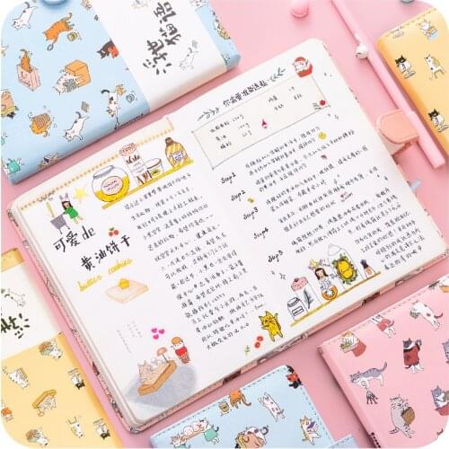 Student cute hand book set creative small fresh color page hand account girl hand-painted diary notebook