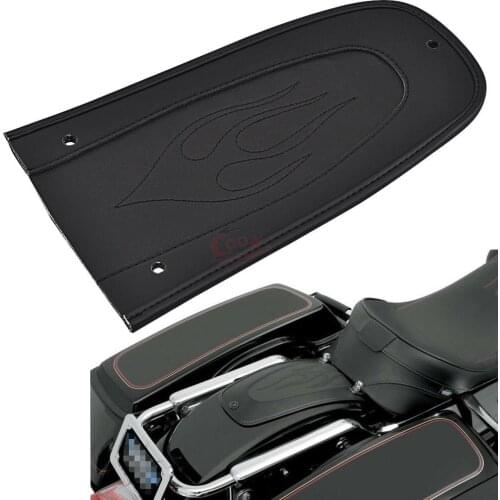 Motorcycle Leather Flame Rear Fender Bib Solo Seat For Harley Touring Electra Glide Classic 3 Hole