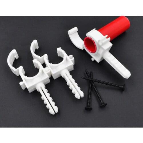 10Pcs/lot Plastic PPR Lock Single U Clamp Holder for 16-32mm Water Pipe Tube PVC Pipe Support Garden Irrigation System Accessory