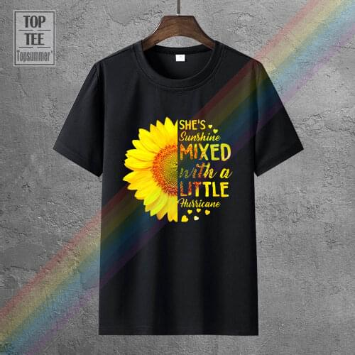 Sunflower SheS Sunshine Mixed With A Little T Shirt Men S 6Xl Black Made In Usa