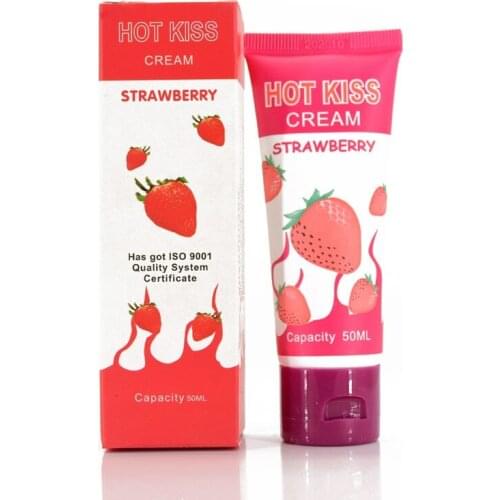 50ml Strawberry Flavored Edible Lubricant for Sex Oral Water Base Silicone Lubrication Silk Touch Anal Orgasm Gel Gay Sex