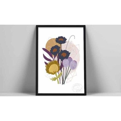 Scandinavian Print, Modern Botanical Print, Mid Century Wall Art, Autumn Art Print, Fall Art