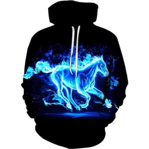 New hot animal 3D Print Sweatshirts Painted horse Men/women hoodie brand design harajuku pullover Autumn And Winter Hoodie Tops