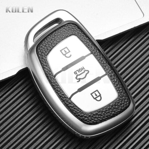 TPU Leather Type Car Key Case Cover Fob For Hyundai IX20 IX35 IX25 I30 I40 Tucson Verna Sonata Elantra Protection Accessories