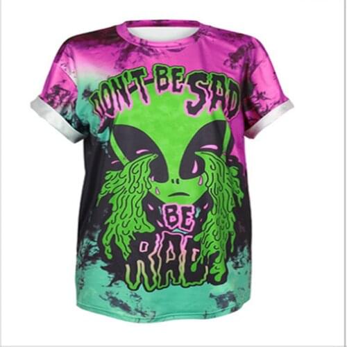2021 Explosions 3D Digital Printing Loose Casual Womens O-neck Female Clothing T-shirt Short Sleeves Tops Fashion summer