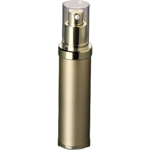 50ML GOLD plastic airless lotion bottle with airless pump used for Cosmetic Packaging