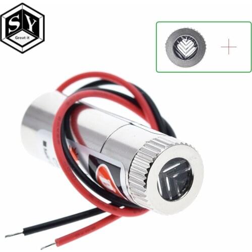 1PCS Great IT Head Glass Lens Focusable Industrial Class 650nm 5mW Cross Red Laser Line Module Hot Sale