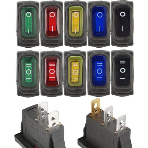 1Pcs KCD3 Waterproof Rocker Light Switch ON-OFF/ON-OFF-ON 2/3 Position 2/3 Pin,Electrical Equipment With Lighting Power 12V/220V