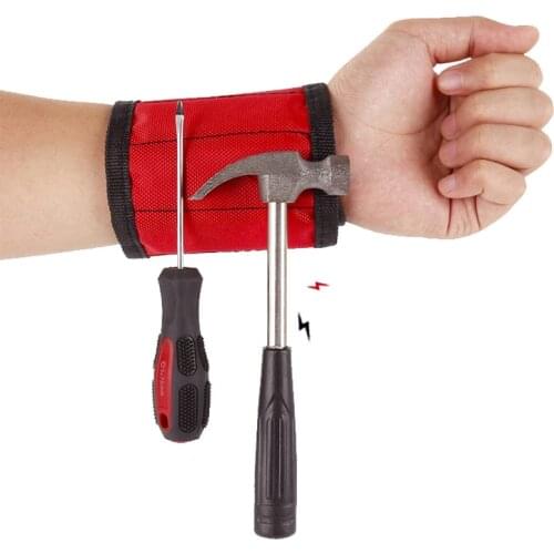 1pcs Magnetic Wristband Hand Wraps Tool Bag Electrician Wrist Screws Holder Bracelet For Home Repair