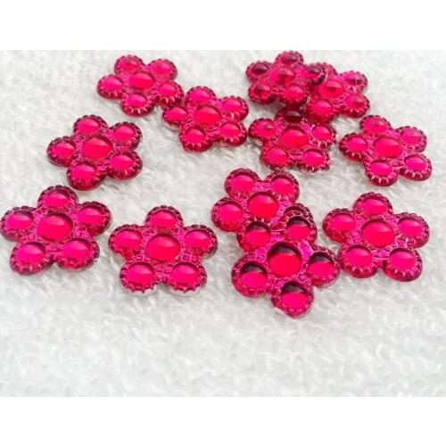 5 Petal Flowers Shape Beads Acrylic Transparent DIY Beads For Jewelry Making Handmade Crafts Accessories 20pcs/lot 17mm