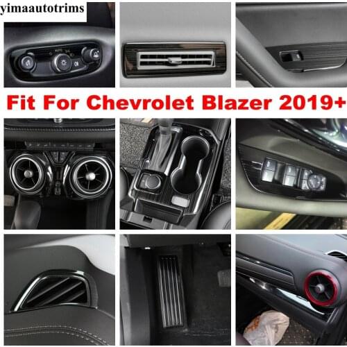 Stainless Steel Accessories For Chevrolet Blazer 2019 - 2021 Shift Gear Rest Pedal Panel Air AC Vent Outlet Cover Trim Interior