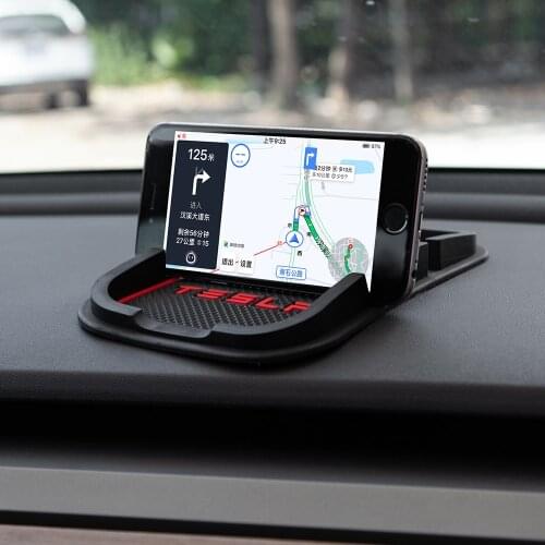 Car Dashboard Non Slip Grip Pad For Tesla Model 3 2021 Accessories Phone Holder Mat Anti-skid Slip Model Three Y X S Accessory