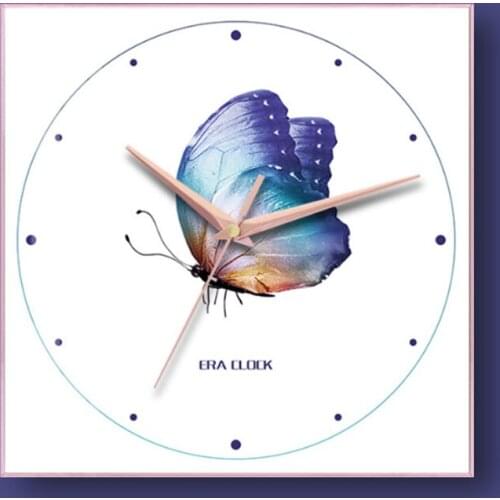 Art Butterfly Wall Clock Simple Color Luxury Wall Clock Large Size Feather design clock Bedroom Clock Modern Design For Home