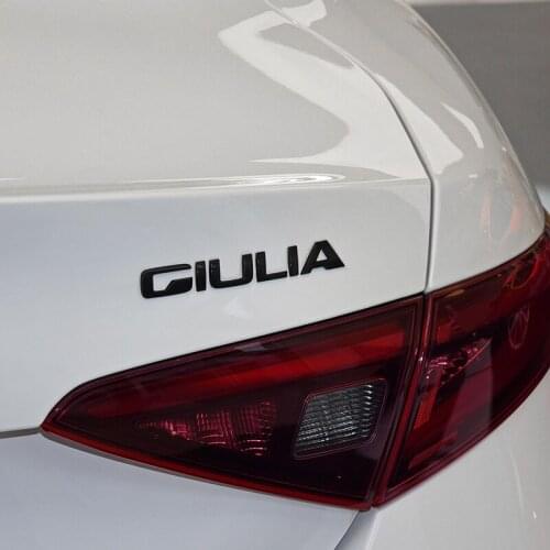 Car Black Metal GIULIA Logo Letter Body Stickers Suitable for Alfa Romeo Giulia Sticker Modification Exterior Accessories