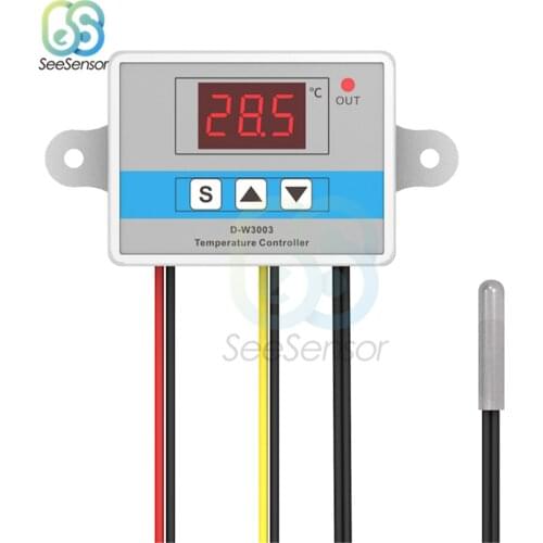 W3003 DC 12V LED Digital Temperature Controller Thermostat Heating Cooling Control Temperature Sensor Regulator -50~110C