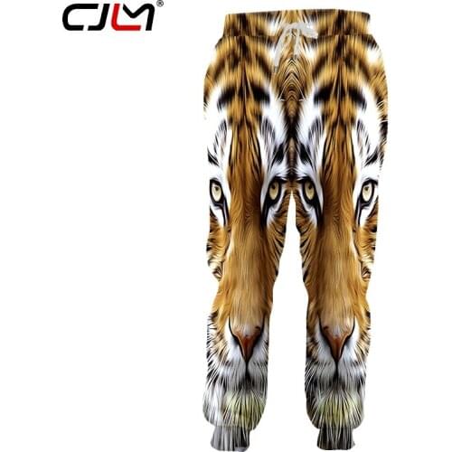 CJLM Autumn New Mens Fashion Sweatpants 3D Printed Animal tiger Pants Man Loose Trousers Unisex Clothing Wholesale
