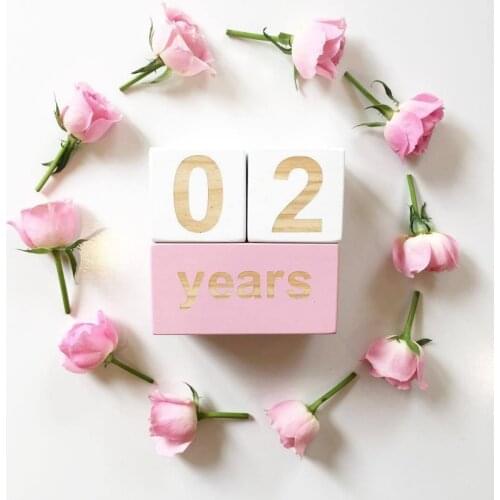 3Pcs Solid Wood Block Decorative Signs Wooden Cube Desktop Childrens Room Decor Ornaments Photo Props Nordic Style Ornaments