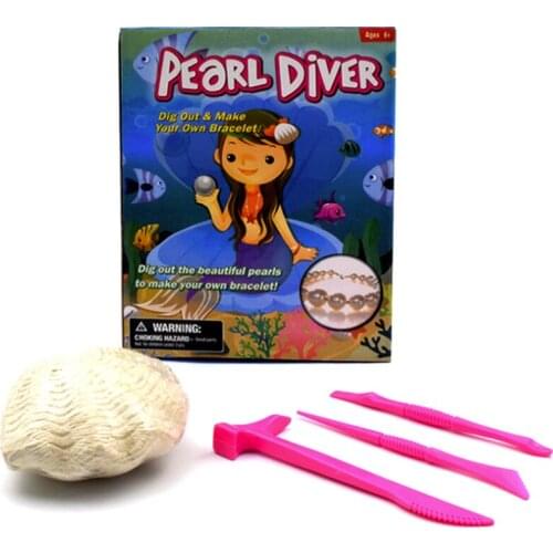 Childrens Educational DIY Archaeological Toy Excavation Shell Pearl Bracelet Surprise funny gift