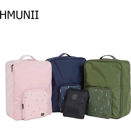 Travel Multi-function Folding Bag Portable Double Shoulder Travel Bag Can Be Set Trolley Luggage Suitcase Travel Accessories