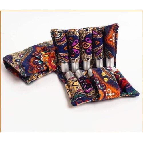 Canvas Essential Oil Storage Bag 50 PCS/Pack 10ml Rolling Bottle Organizer Carrying Holder Case Women Cosmetic Makeup Bag