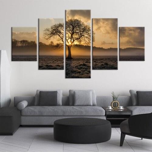 Canvas Painting 5 Pieces tree Posters Modern Home Wall Decor Canvas Art HD Print Wall Pictures For Child Bedroom