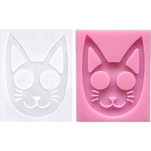 Cat Silicone Mould Keychain Pendant Making Crystal Epoxy Resin Mold DIY Crafts Jewelry Making Tool