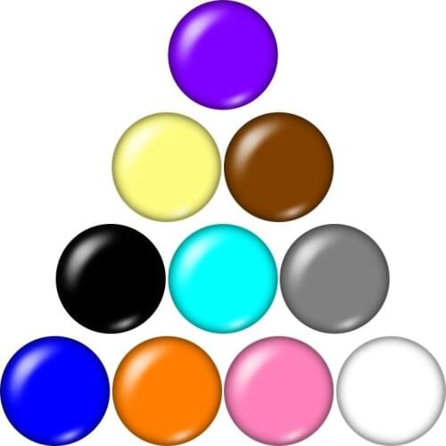 Beauty Solid colors 10pcs set 12mm/16mm/18mm/25mm Round photo glass cabochon demo flat back Making findings ZB0571