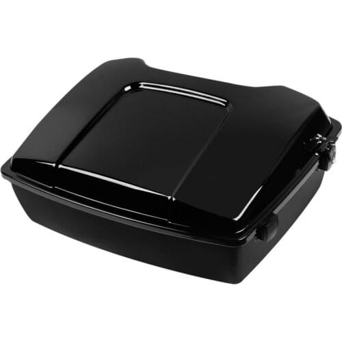 Motorcycle 10.7" Chopped Pack Trunk Black Latch For Harley Tour Pak Touring Road King Electra Glide Street Glide 1997-2013