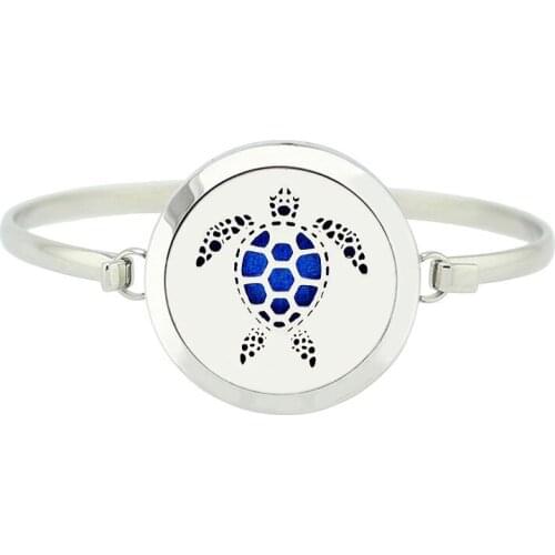 New Arrival 30mm Magnetic 316L Stainless Steel Aromatherapy Essential Oil Diffuser Pendant Bangle Bracelet