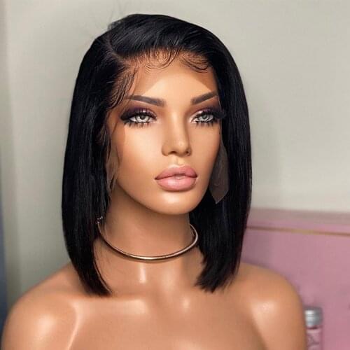 Brazilian Wig Straight Short Bob Lace Front Wigs Pre-plucked With Baby Hair Lace Wig 13x4 Lace Front Human Hair Wigs Frontal Wig