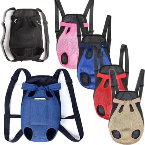 Pet Carrier Adjustable Dog Backpack Kangaroo Breathable Front Puppy Dog Carrier Bag Pet Carrying Travel Legs Out Carrier For Cat
