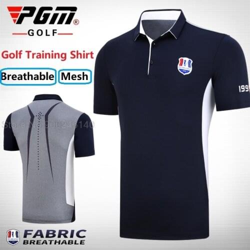Pgm Golf T Shirt MenS Shirts Summer Breathable Elastic Short Sleeved Uniforms Tennis Wear Suit Golf Clothing Size M-XXL