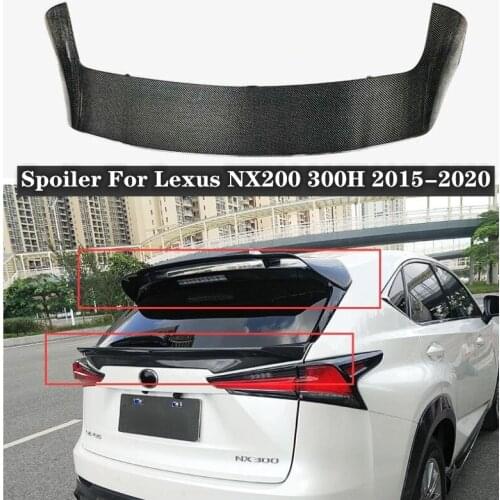High quality ABS Primer & Carbon Fiber Rear Trunk Lip Spoiler Wing Fits For Lexus NX200 300H 2015-2020