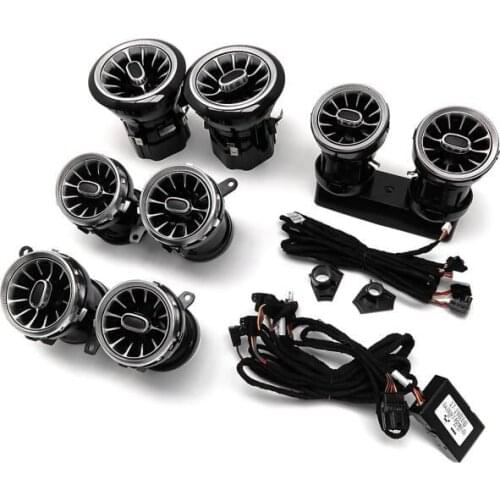 Suitable for Mercedes-Benz front+rear Turbine Luminous Air Outlet A/C/E/GLC Class 64-color Turbine Air Outlet x253w205w213w177