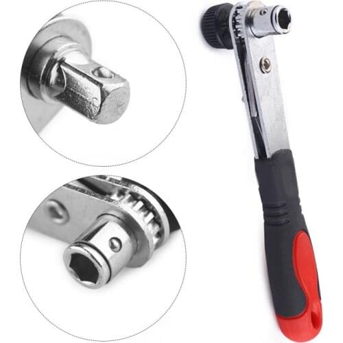 1/4 Semi-Automatic Double-Headed Ratchet Grip Tool Spanner Screwdriver Bit Wrench Repair Home Mini Screwdriver Hand Tools