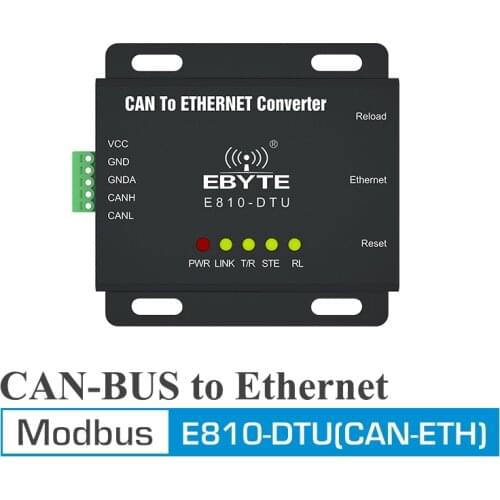 CAN Bus Ethernet Transparent Transmission Modbus Protocal Serial Port Wireless Transceiver Modem E810-DTU(CAN-ETH)