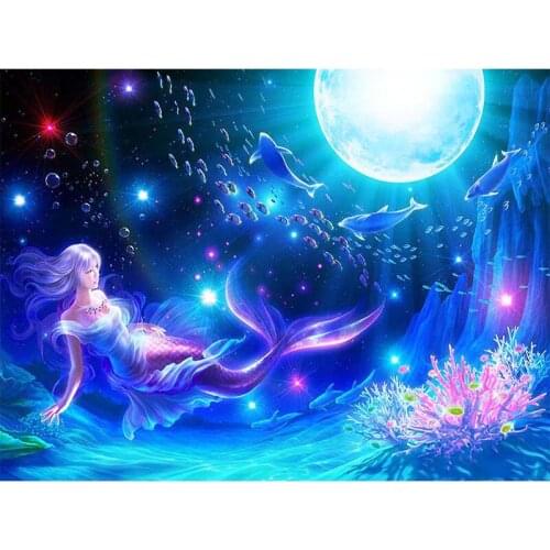 SHANSHIYOUPIN5D Diy Diamond Painting Beauty fish Cross Stitch Diamond Mosaic Needlework Diamond Embroidery Home Decor Handcraft